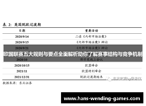 欧国联赛五大规则与要点全面解析助你了解赛事结构与竞争机制